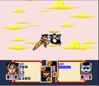 une photo d'Ã©cran de Dragon Ball Z - Super Saiyan Densetsu sur Nintendo Super Nes